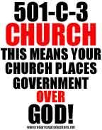 501(c)3 church this means your church places government over god: 1904 General Conference Corporation of Seventh Day Adventists Churchcraft and Statecraft combined