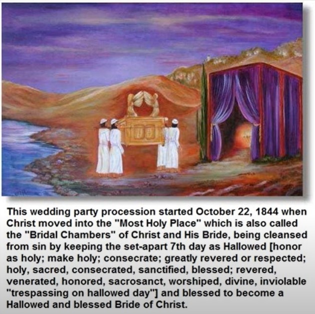 Bridal Chambers of Christ is also called the Most Holy Place in the heavenly Sanctuary