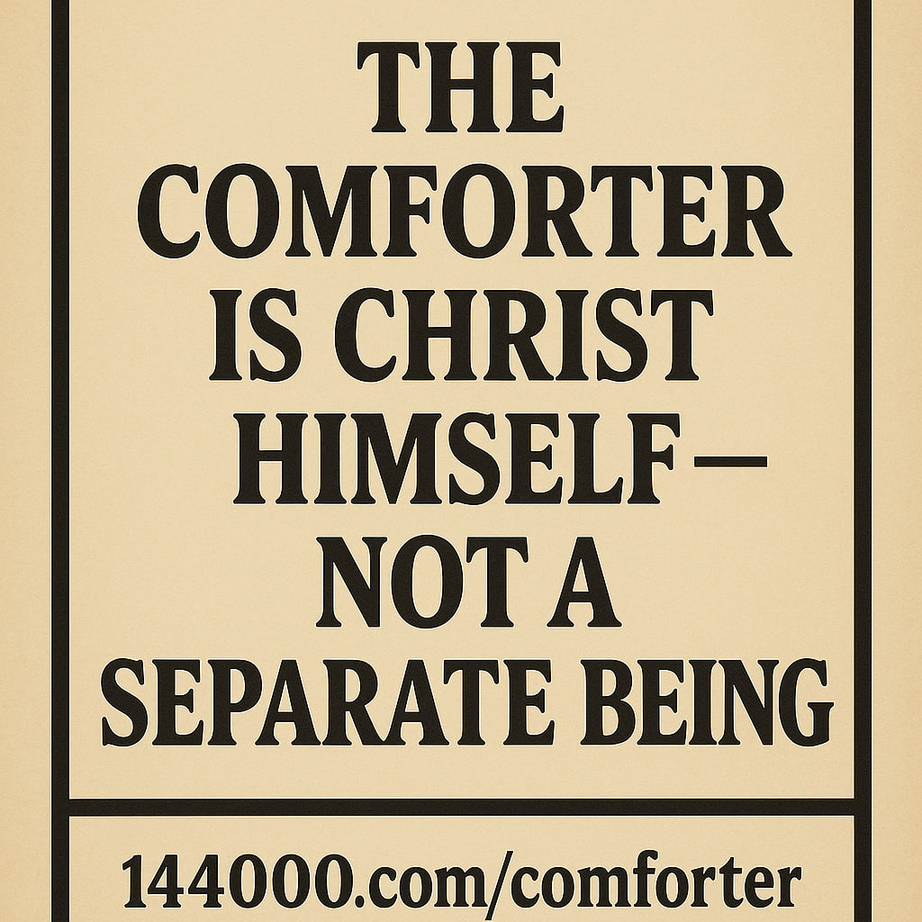 The Comforter is Christ Himself - NOT a sepaarate being