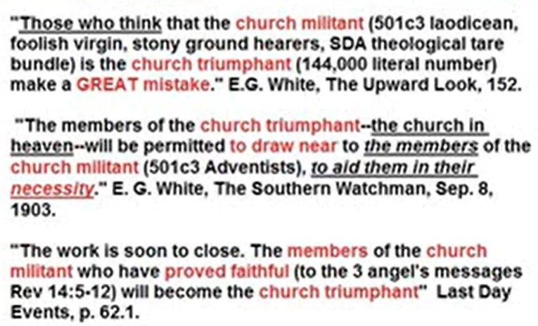 The members of the church militant who have proved faithful will become the church triumphant